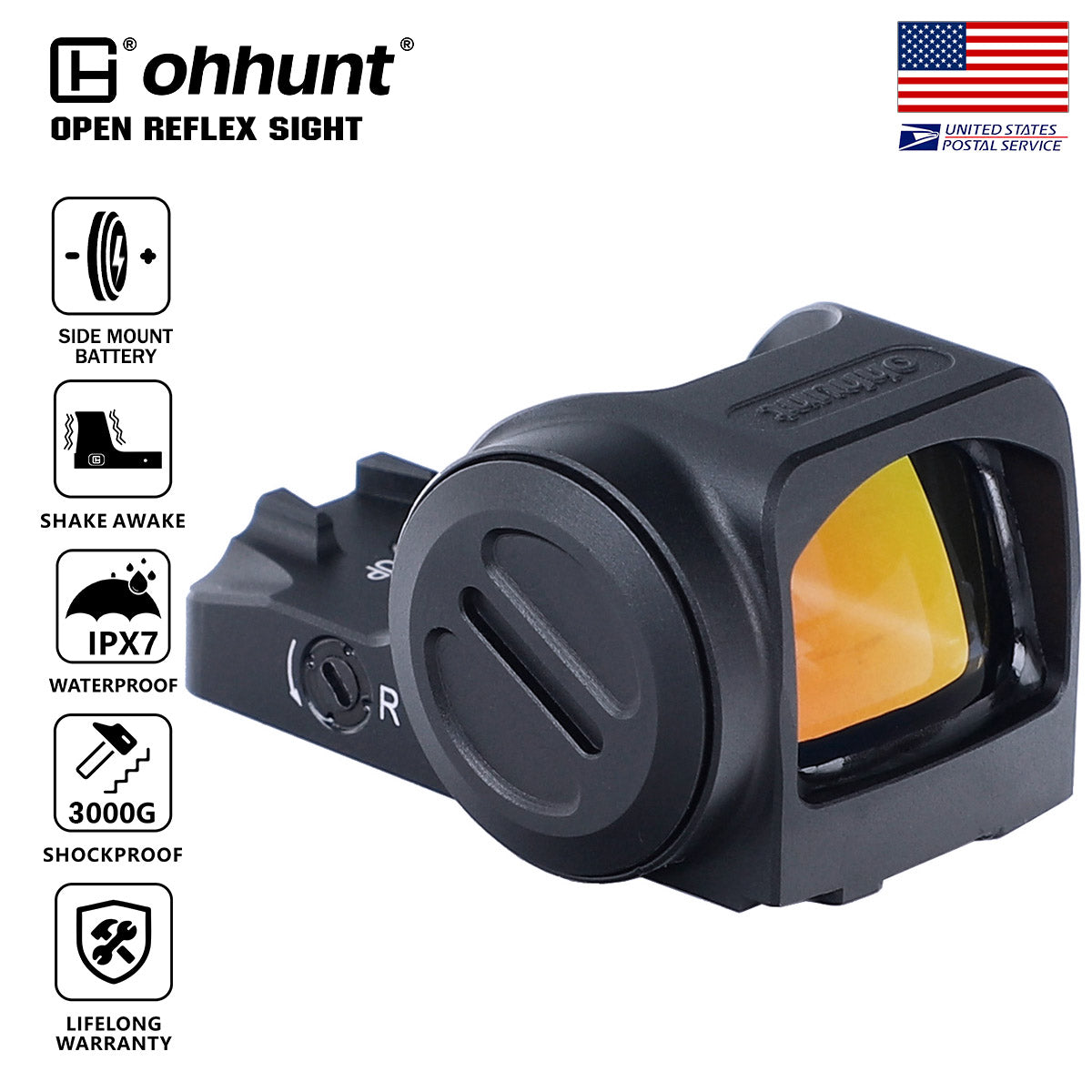 RD U5 3 MOA Dot Reticle Open Reflex Sight