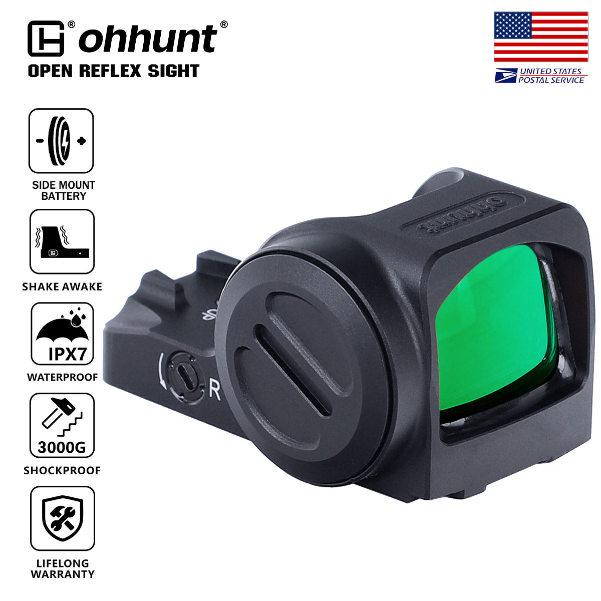 RD U5G 3 MOA Open Reflex Green Dot Sight