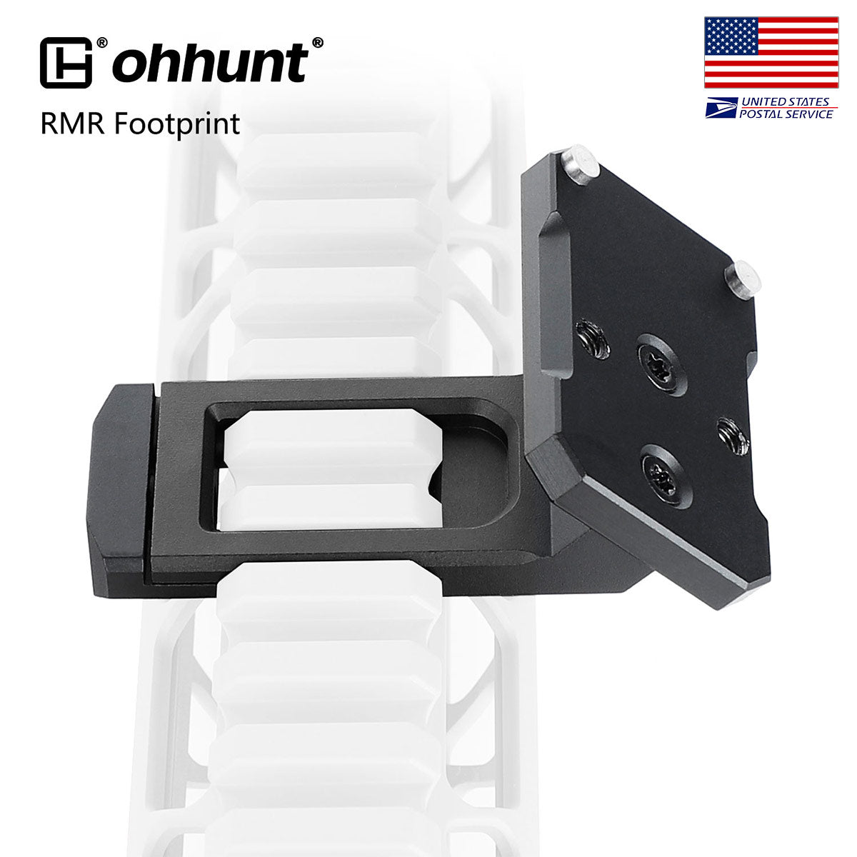 ohhunt® 45° Canted Picatinny Red Dot Mount Plate for RMR Footprint Opt