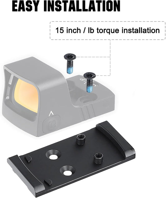 ohhunt® Red Dot Mount Adapter Plate for Glock 17 19 MOS Compatible with RMSc Cut Optic Holosun 407K/507K/EPS Carry/EPS/RomeoZero