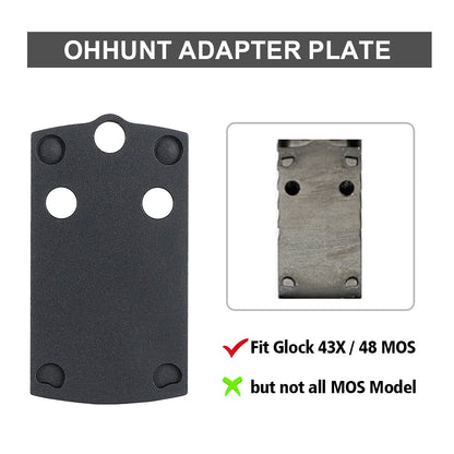 ohhunt® Red Dot Mount Plate Adapter for Holosun 407K/507K Glock 43X 48 MOS Hellcat OSP