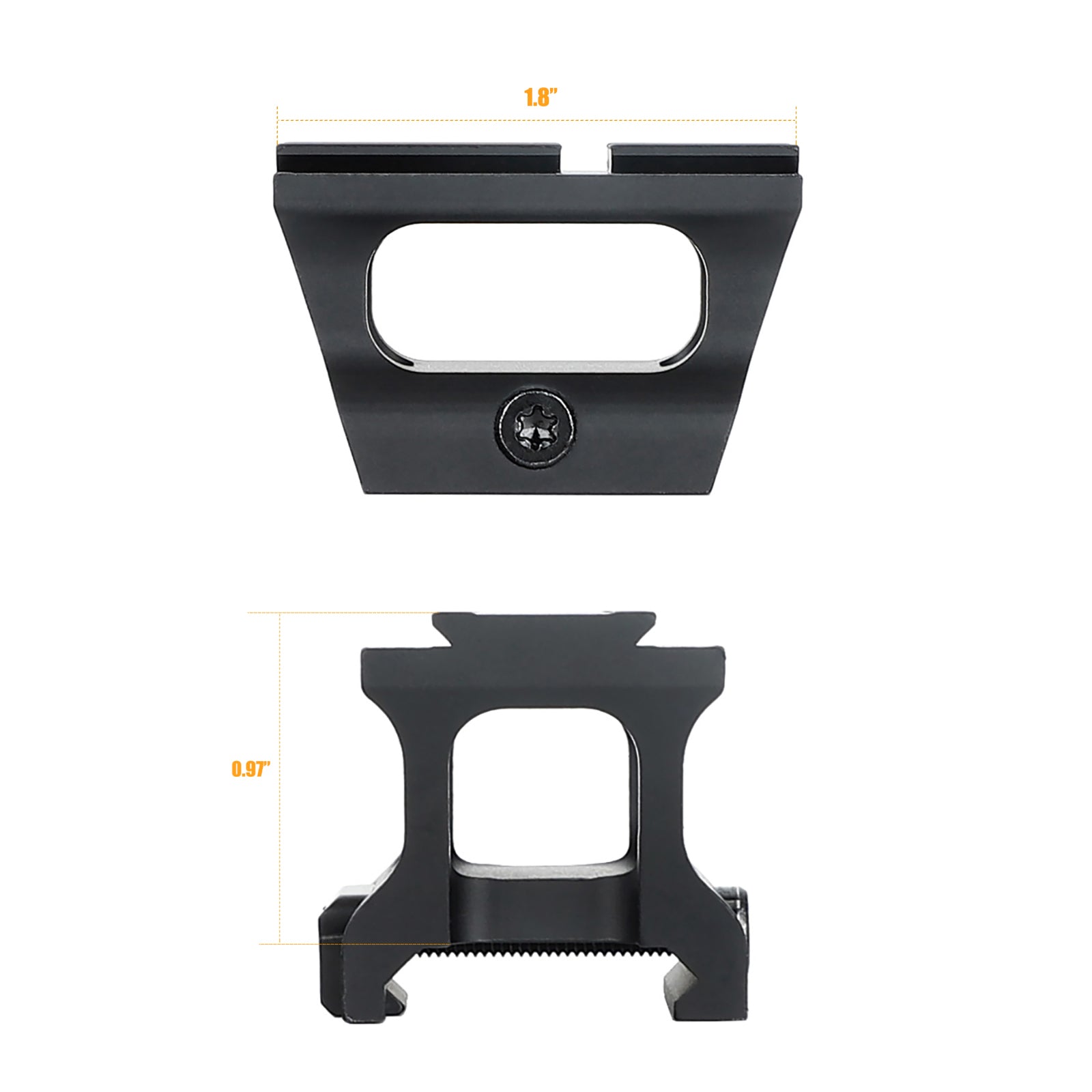 ohhunt® High Profile Picatinny Red Dot Adapter Lower 1/3 Co-witness Ri