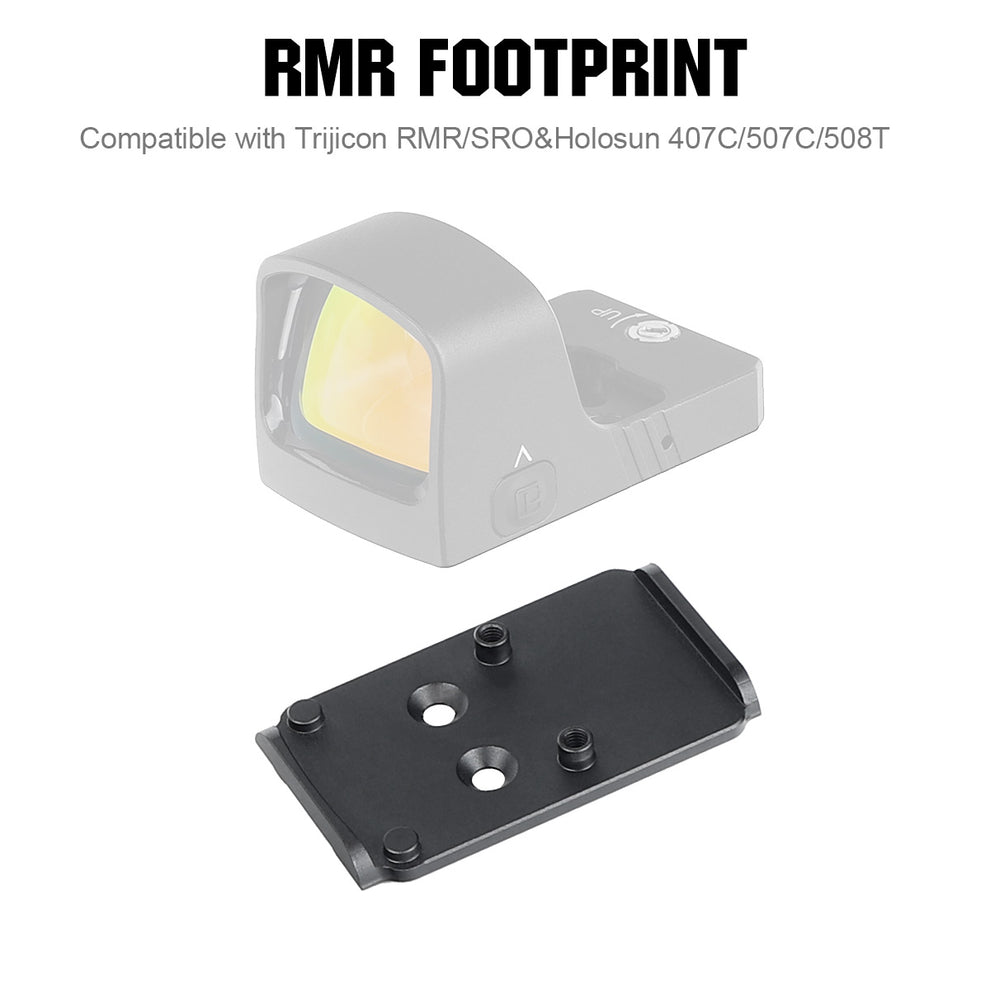Red Dot Adapter Plate for Glock 17 19 Mos Compatible with RMR Footprin ...