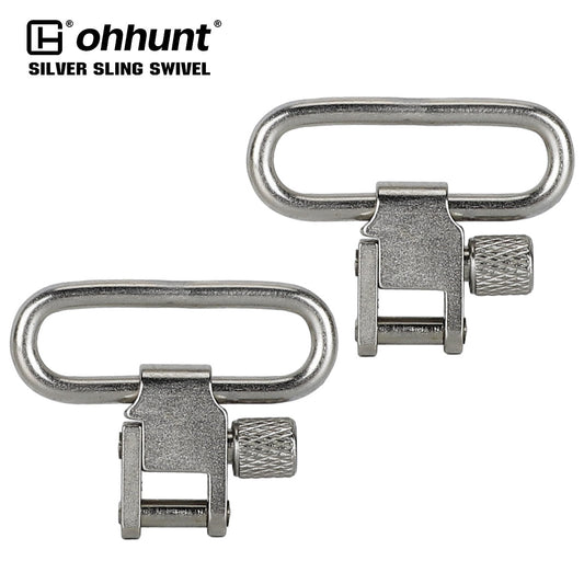 ohhunt® Silver 1 inch Heavy Duty Sling Swivel - 2 Pack