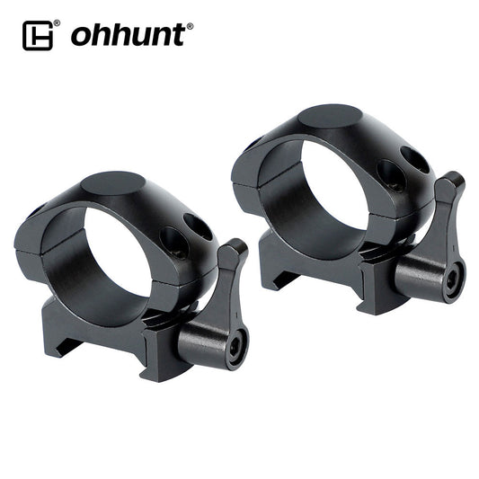 ohhunt® Steel Quick Release 1 inch Picatinny Scope Rings Mount - Low Profile
