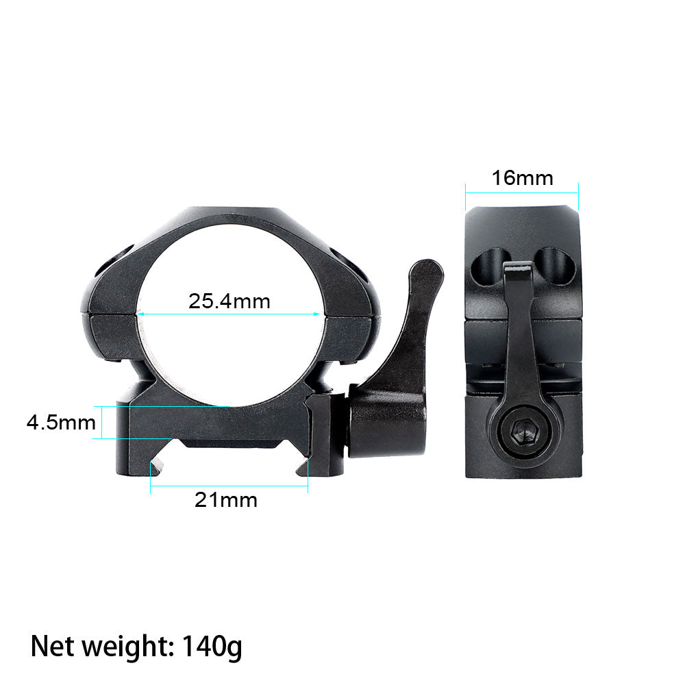 ohhunt 2個 タクティカル スチールリング 1インチ 30mm ピカティニー