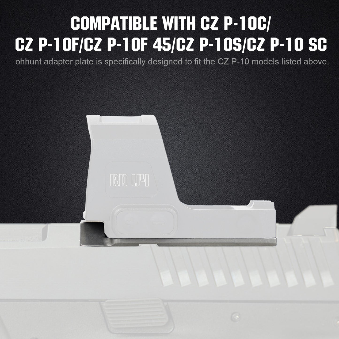 ohhunt® Titanium Optics Adapter Plate Compatible with Trijicon RMR/SRO/Holosun 407C/507C/508C/508T and fit CZ P-10