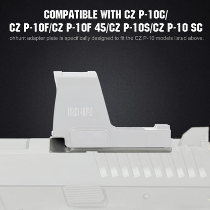 ohhunt® Titanium Optics Adapter Plate Compatible with Trijicon RMR/SRO/Holosun 407C/507C/508C/508T and fit CZ P-10