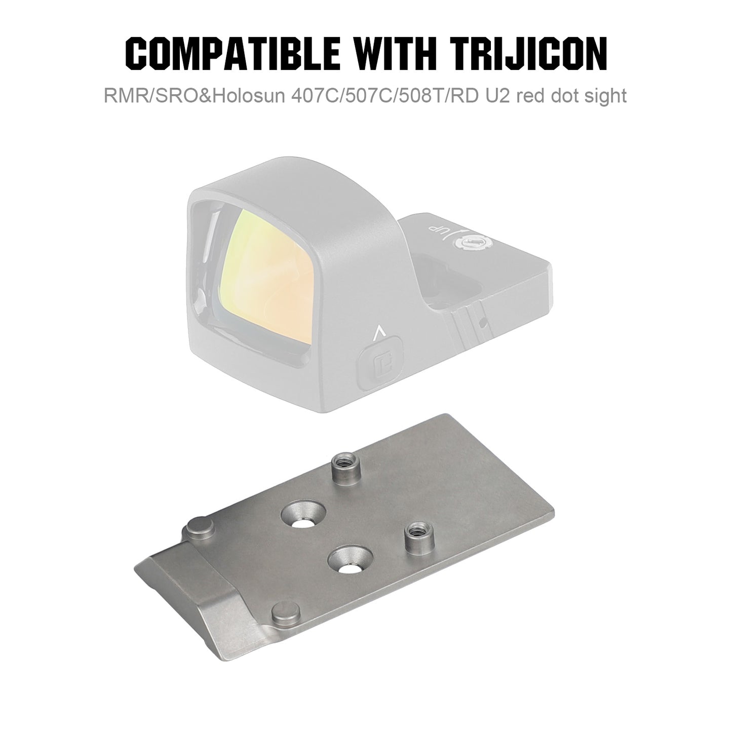 ohhunt® Titanium Optics Adapter Plate Compatible with Trijicon RMR/SRO/Holosun 407C/507C/508C/508T and fit CZ P-10