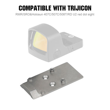 ohhunt® Titanium Optics Adapter Plate Compatible with Trijicon RMR/SRO/Holosun 407C/507C/508C/508T and fit CZ P-10