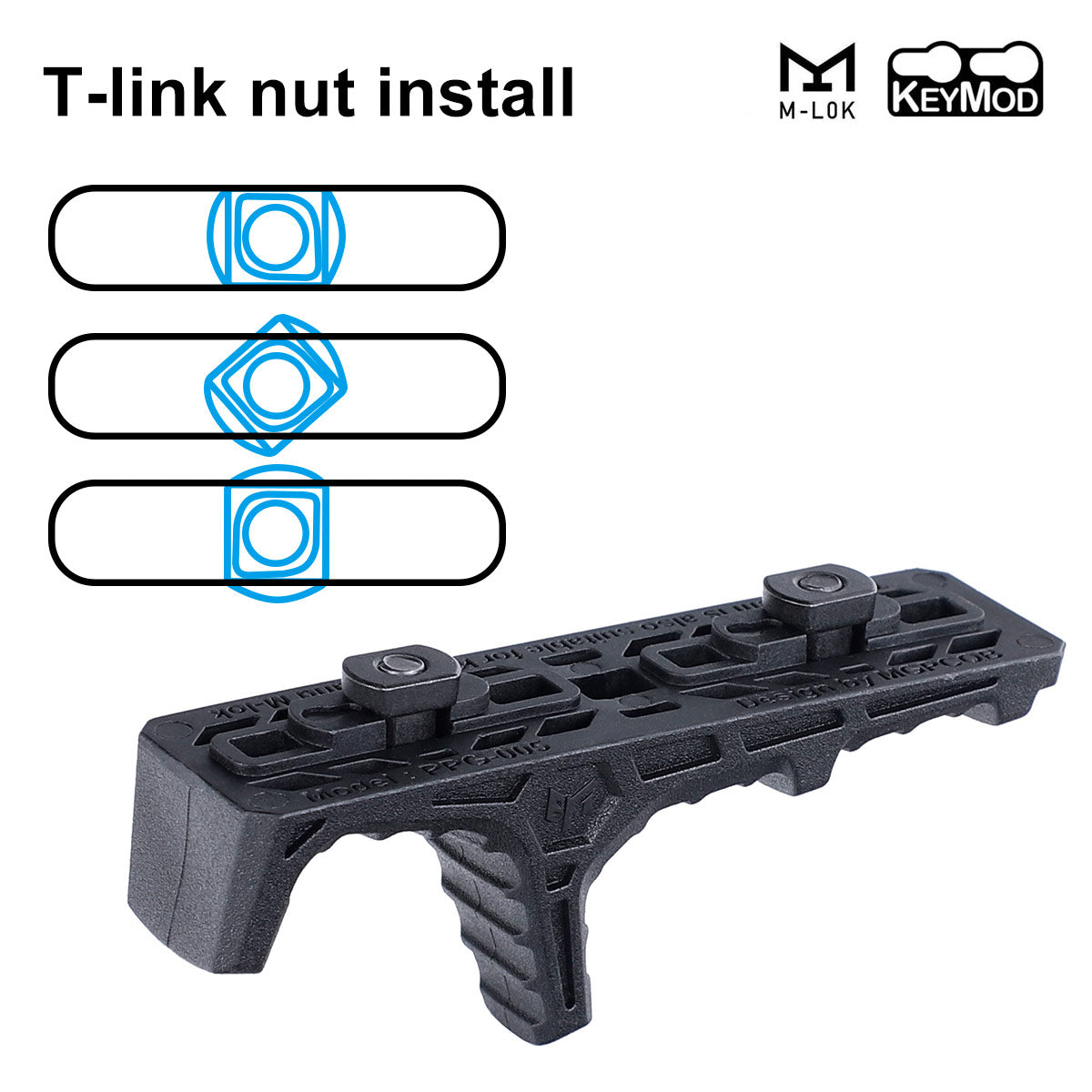 Handstop Polymer Universal Handstop for M-LOK & Keymod Python Pattern- 3.15 ...