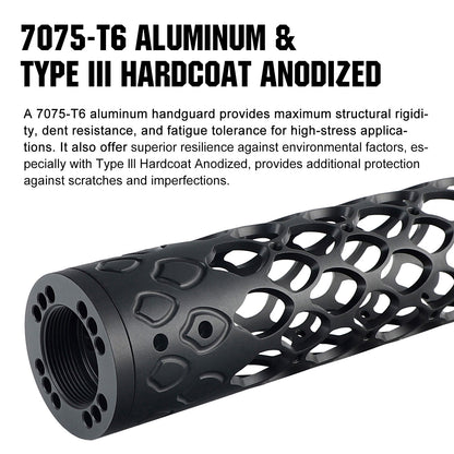 ohhunt® AR-15 Large ID 1.8" Free Float Handguard 7075 Aluminum - 7" 10" 12" 15"
