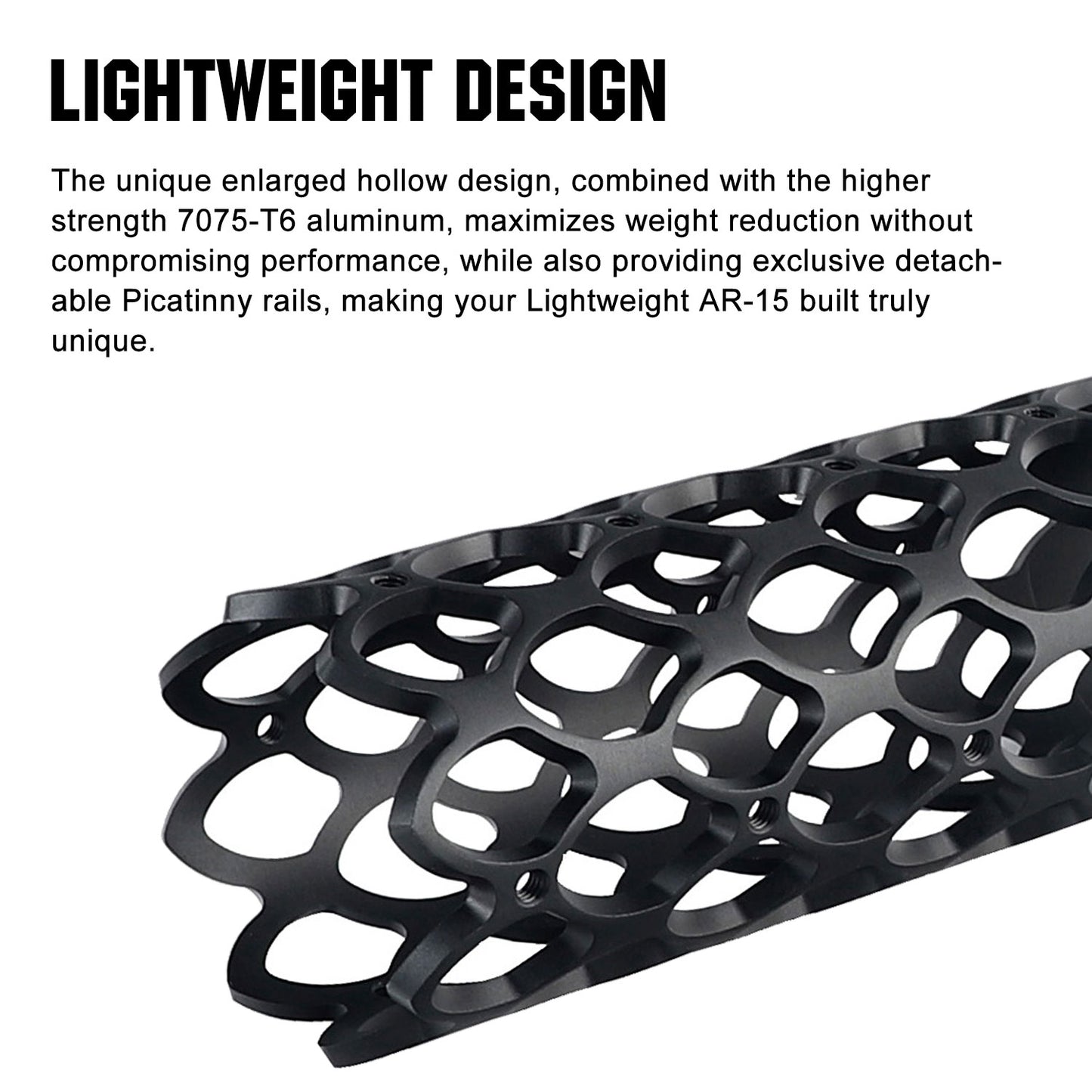 ohhunt® AR-15 Large ID 1.8" Free Float Handguard 7075 Aluminum - 7" 10" 12" 15"