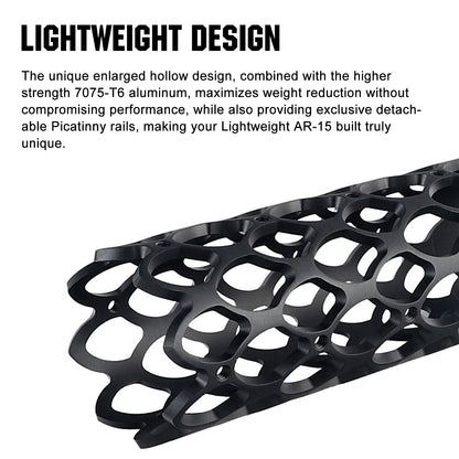 ohhunt® AR-15 Large ID 1.8" Free Float Handguard 7075 Aluminum - 7" 10" 12" 15"