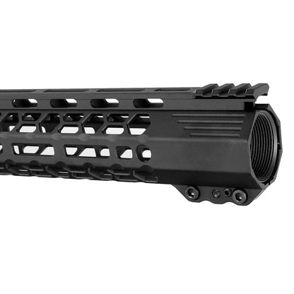 ohhunt® High Profile AR10 LR308 M-lok Free-Float Handguard with Angle Cut Front - 17 inch