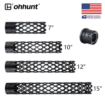 ohhunt® AR-15 Large ID 1.8" Free Float Handguard 7075 Aluminum - 7" 10" 12" 15"