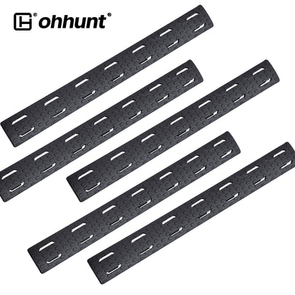 M-LOK Rail Covers Kit Non-Slip Handguard Cover Panel - Black, 5.5 inch, 5 PCS
