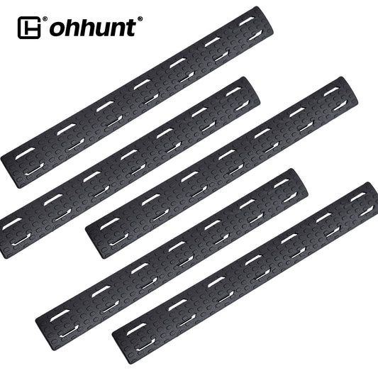 5.5" M-LOK Rail Cover Snap-in Handguard Slot Cover Panel - Black, 5.5 inch