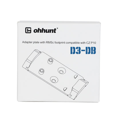 ohhunt® RMSc Footprint Red Dot Adapter Plate for CZ P-10 Compatible with Holosun 407K/507K/EPS