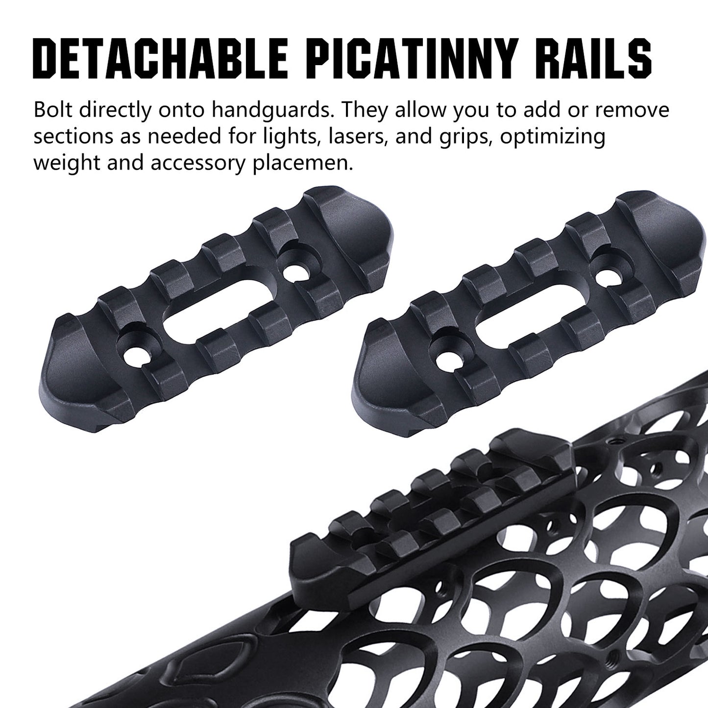 ohhunt® Detachable Picatinny Rails for Large ID 1.8" Round Handguard