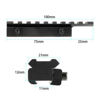 ohhunt® 11mm Dovetail to Picatinny Rail Adapter Convert Mount with Stop Pin  - 9 Slot
