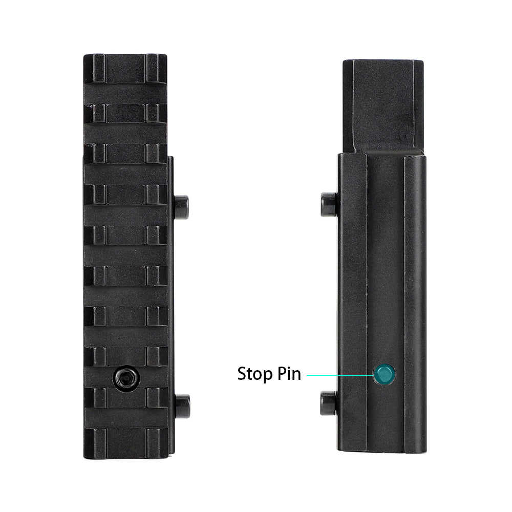 ohhunt® 11mm Dovetail to Picatinny Rail Adapter Convert Mount with Stop Pin  - 9 Slot