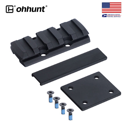 ohhunt® Universal Picatinny Rail Rib Mount for Compact Red Dot Optic fit 0.395' Ventilated Ribs Shotgun Accessories