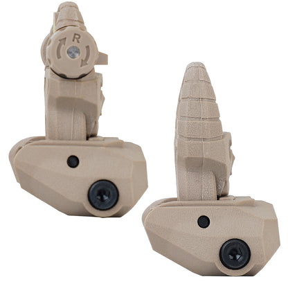 ohhunt® Fiber Optic Flip Up Sights Polymer - Beast Horn, FDE