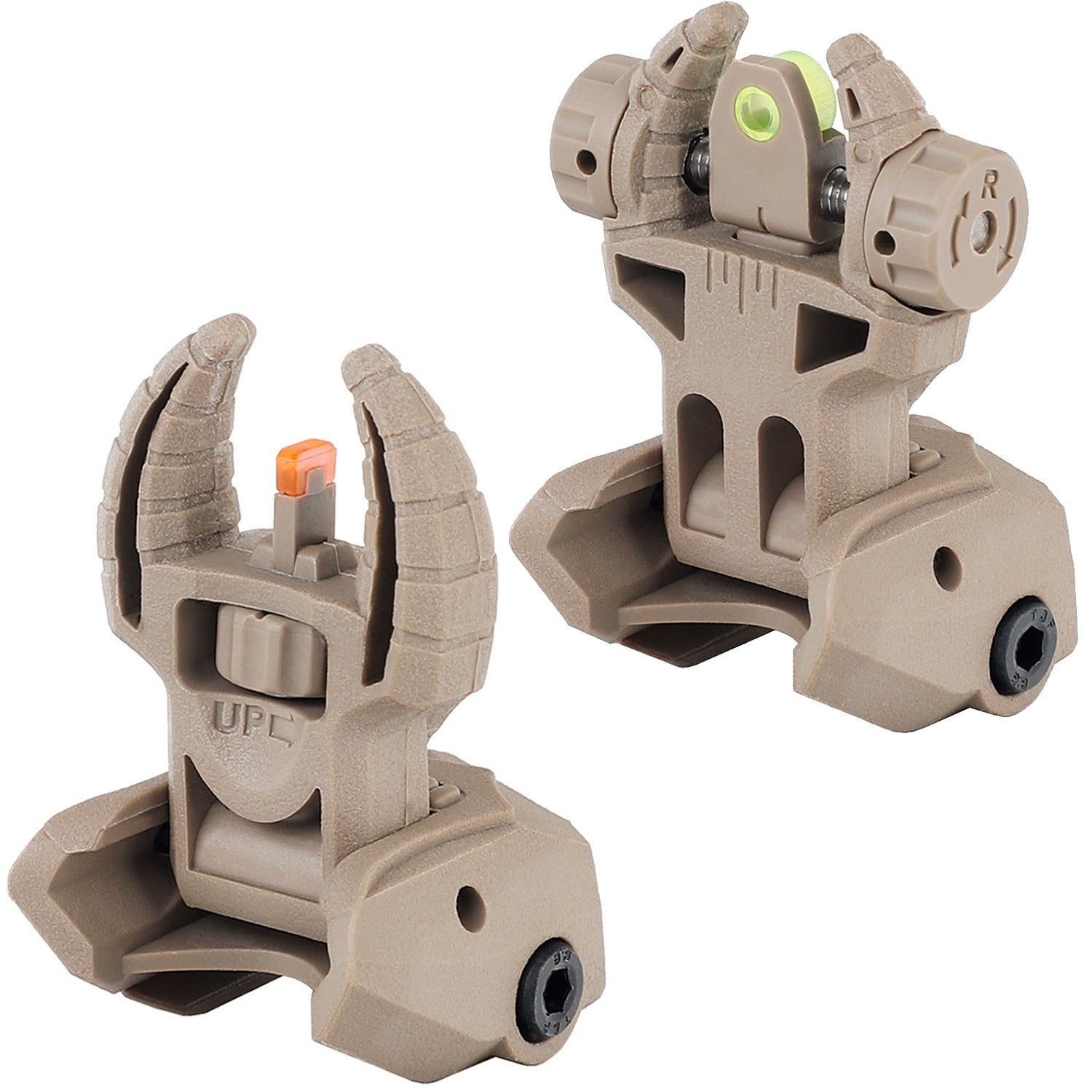Fiber Optic Flip Up Sights - FDE