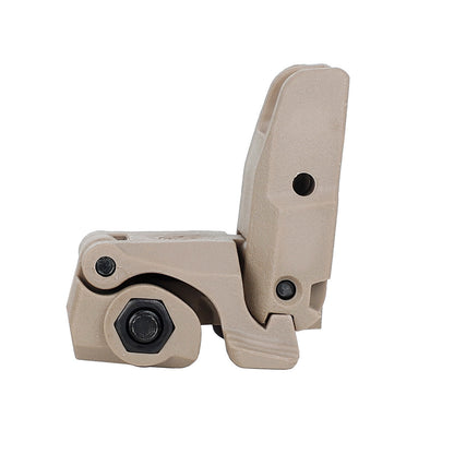ohhunt® Fiber Optic Flip Up Sights Polymer Back Up Front Rear Sight for Picatinny - Tan
