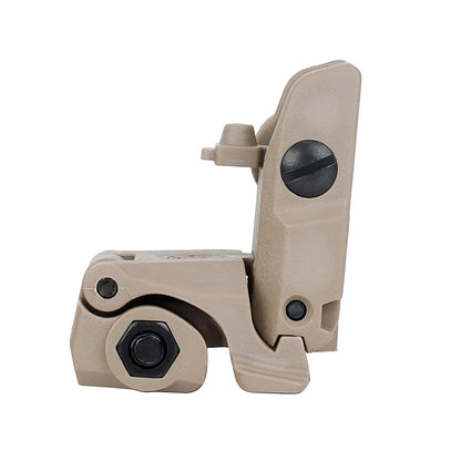 ohhunt® Fiber Optic Flip Up Sights Polymer Back Up Front Rear Sight for Picatinny - Tan
