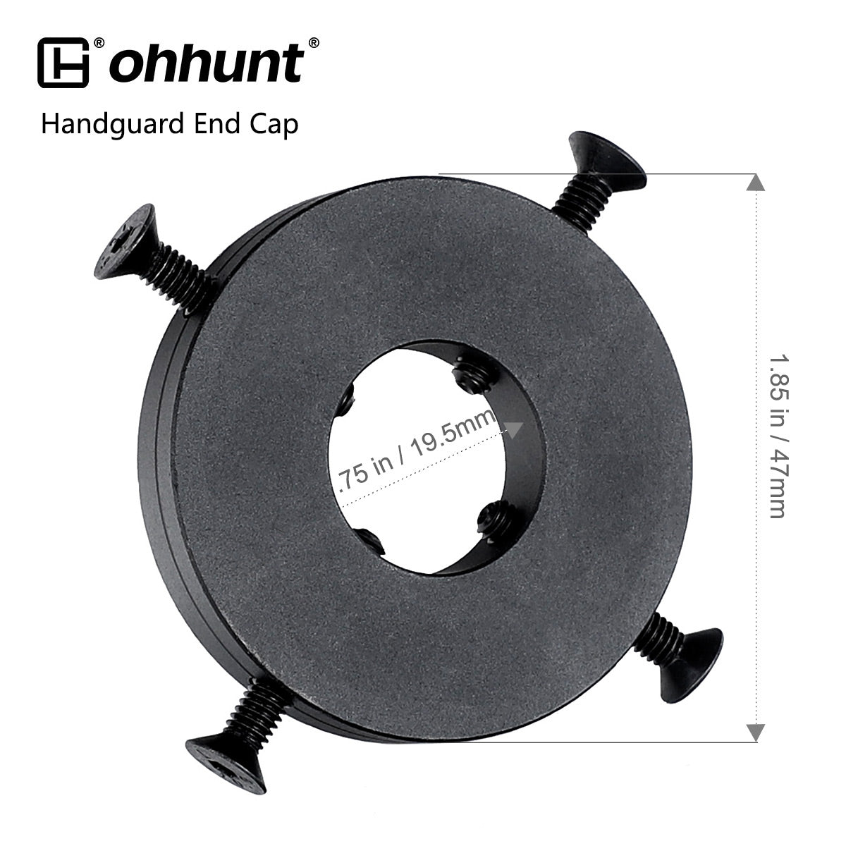 ohhunt® AR10 Free Float Handguard End Cap .750 inch Inner Diameter