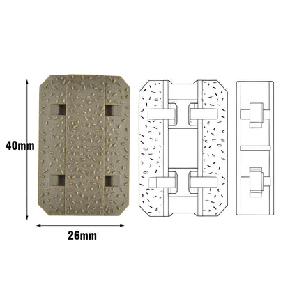 ohhunt® M-LOK Rail Covers Snap-in Handguard Cover Tan - 12 PCS