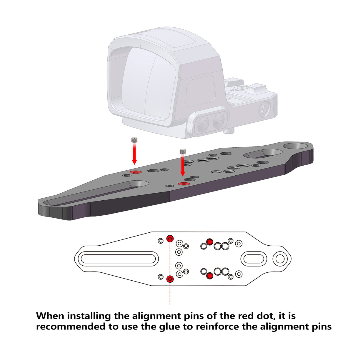 Multi-Footprint Red Dot Mount Adapter Plate for Shotgun
