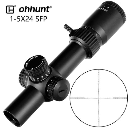 ohhunt LR 1-5X24 SFP Compact Rifle Scopes 1-5x LPVO Optic Sight