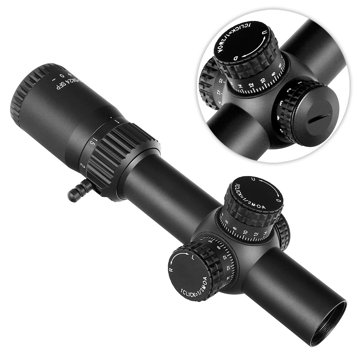 ohhunt® LR 1-5X24 SFP Compact Rifle Scope 1-5X LPVO Optic Sight