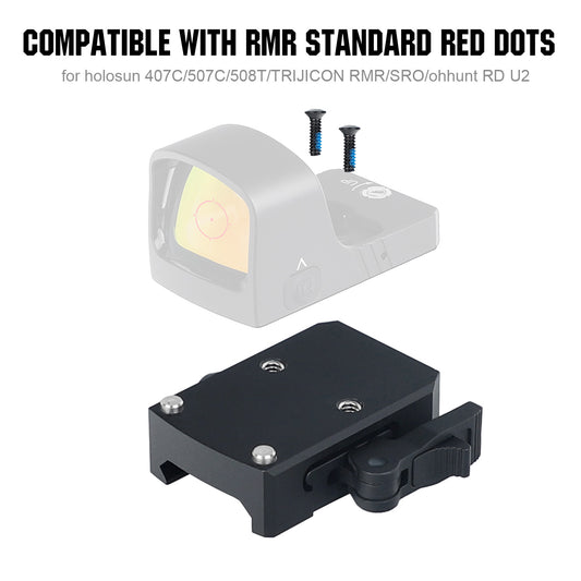 ohhunt® Low Profile QD Picatinny Red Dot Riser Mount for RMR Footprint Optics