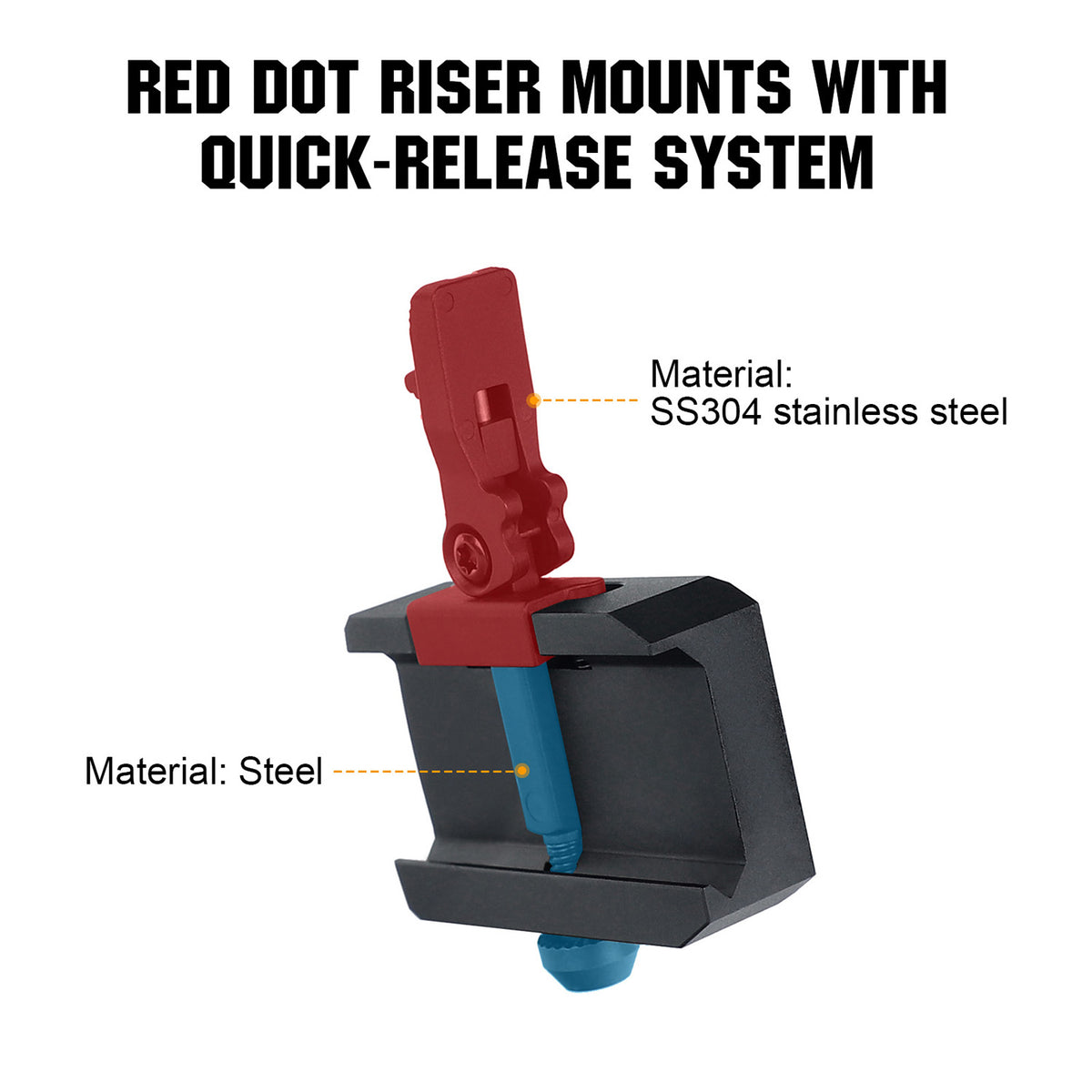 Picatinny Rail Riser OSP-157 Picatinny Riser Mount For RMR/407C/507C ...