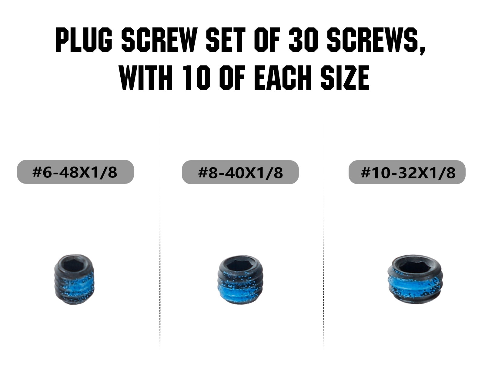Plug Screw for Plugging Extra Holes
