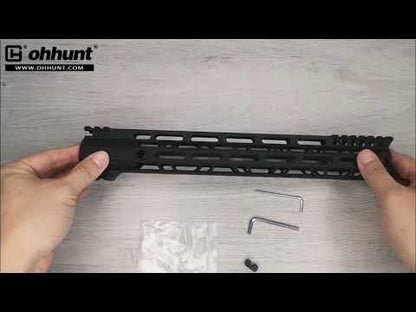 ohhunt® AR-15 Slim & Lightweight M-lok free floating Handguard with "C" Cut Front 7" 9" 10" 12" 13.5" 15" 17"
