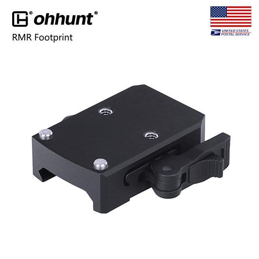 Low Profile QD Picatinny Red Dot Riser Mount for RMR Footprint Optics