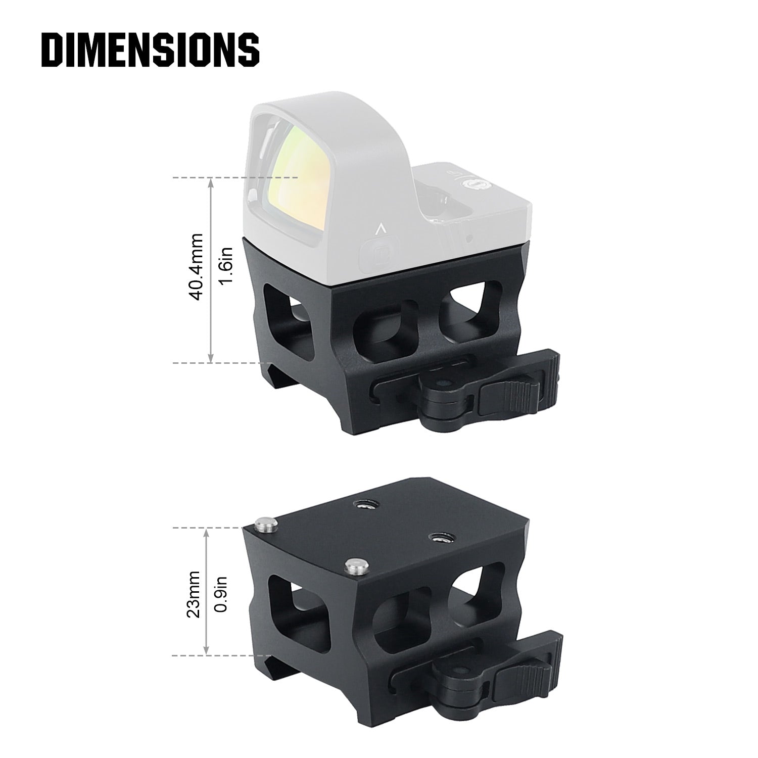 QD Picatinny Red Dot Riser Mount for RMR Footprint Optics – ohhunt
