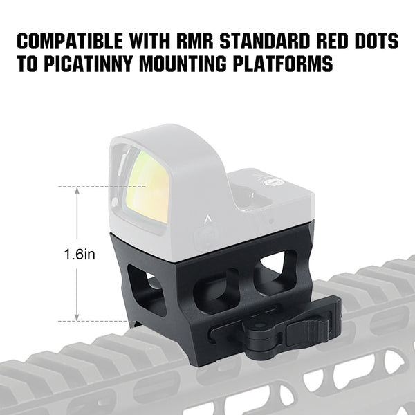 Double Riser Rmr QD Picatinny Red Dot Riser Mount for RMR Footprint Optics – ohhunt