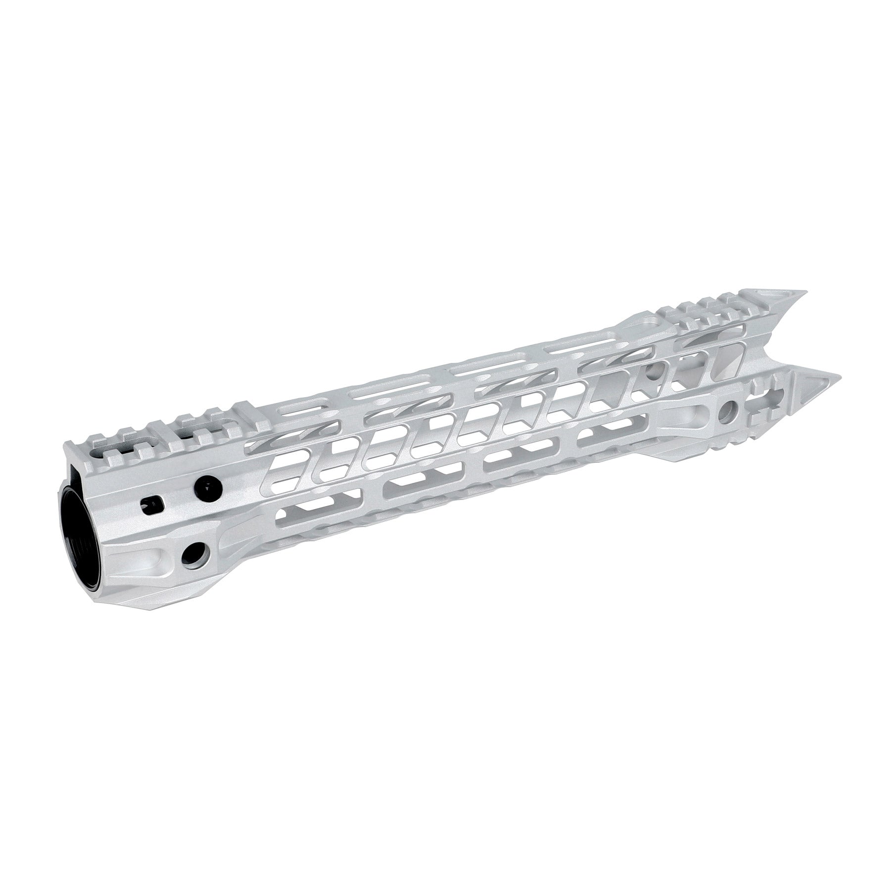 Raw Aluminum AR15 Javelin Handguard with Steel Barrel Nut 7