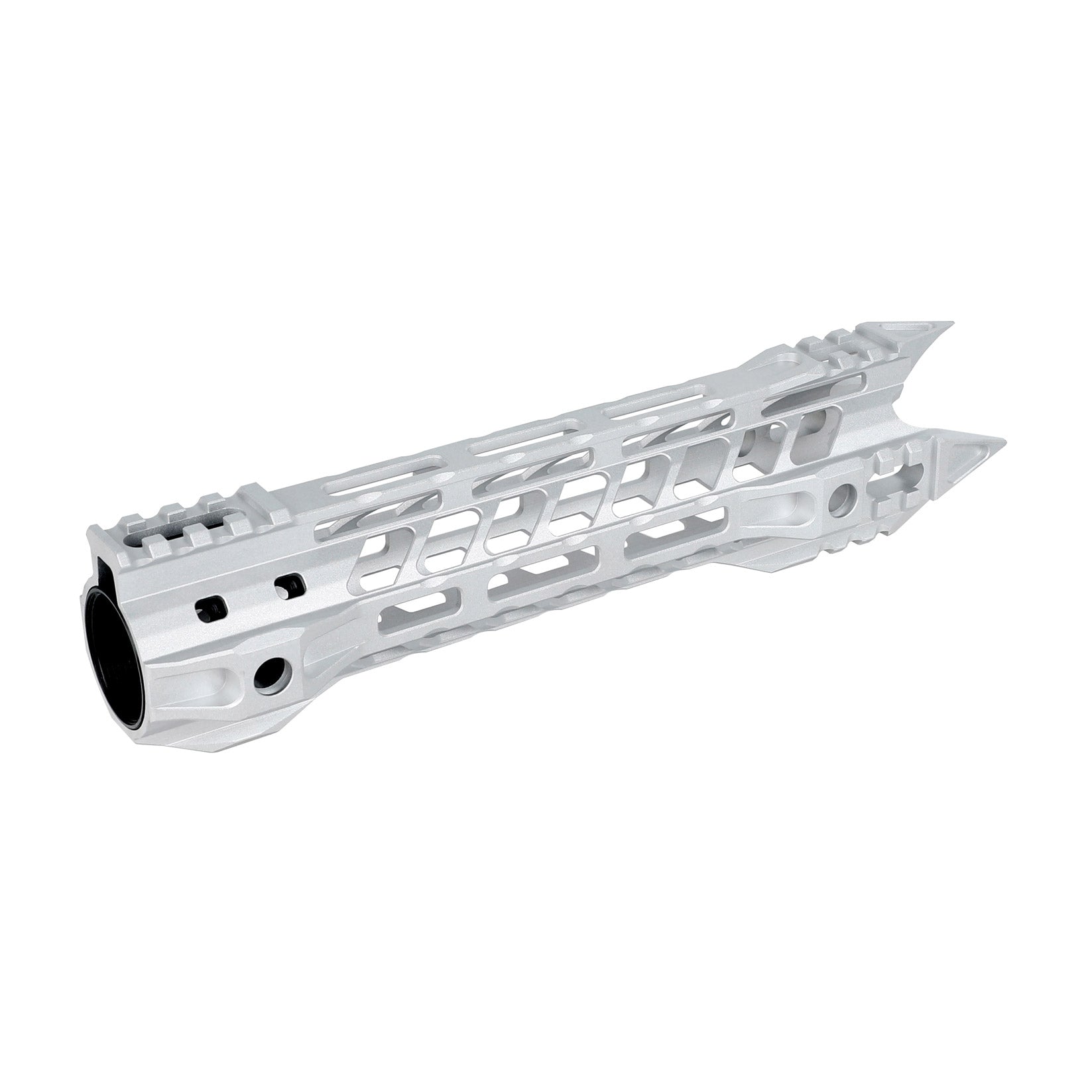 Raw Aluminum AR15 Javelin Handguard with Steel Barrel Nut 7