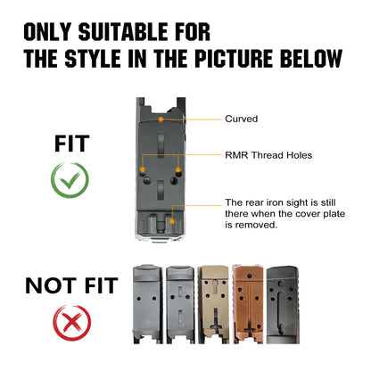 RMR Footprint Red Dot Adapter Plate with Romeo 1 Pro Optic Ready Cut for SIG P320