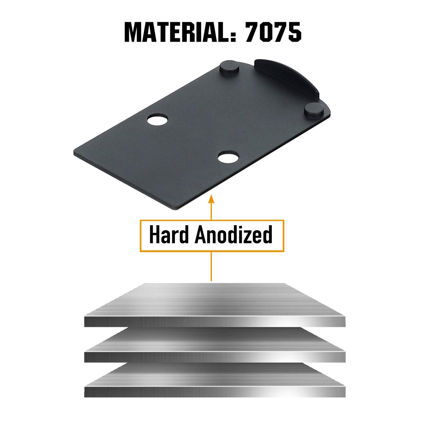 RMR Footprint Red Dot Adapter Plate with Romeo 1 Pro Optic Ready Cut for SIG P320