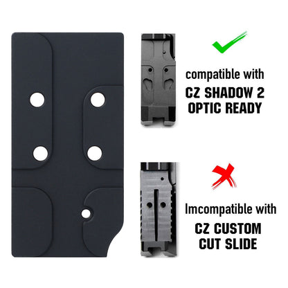 ohhunt® Red Dot Adapter Plate Compatible with DPP for CZ Shadow 2 Optic Ready