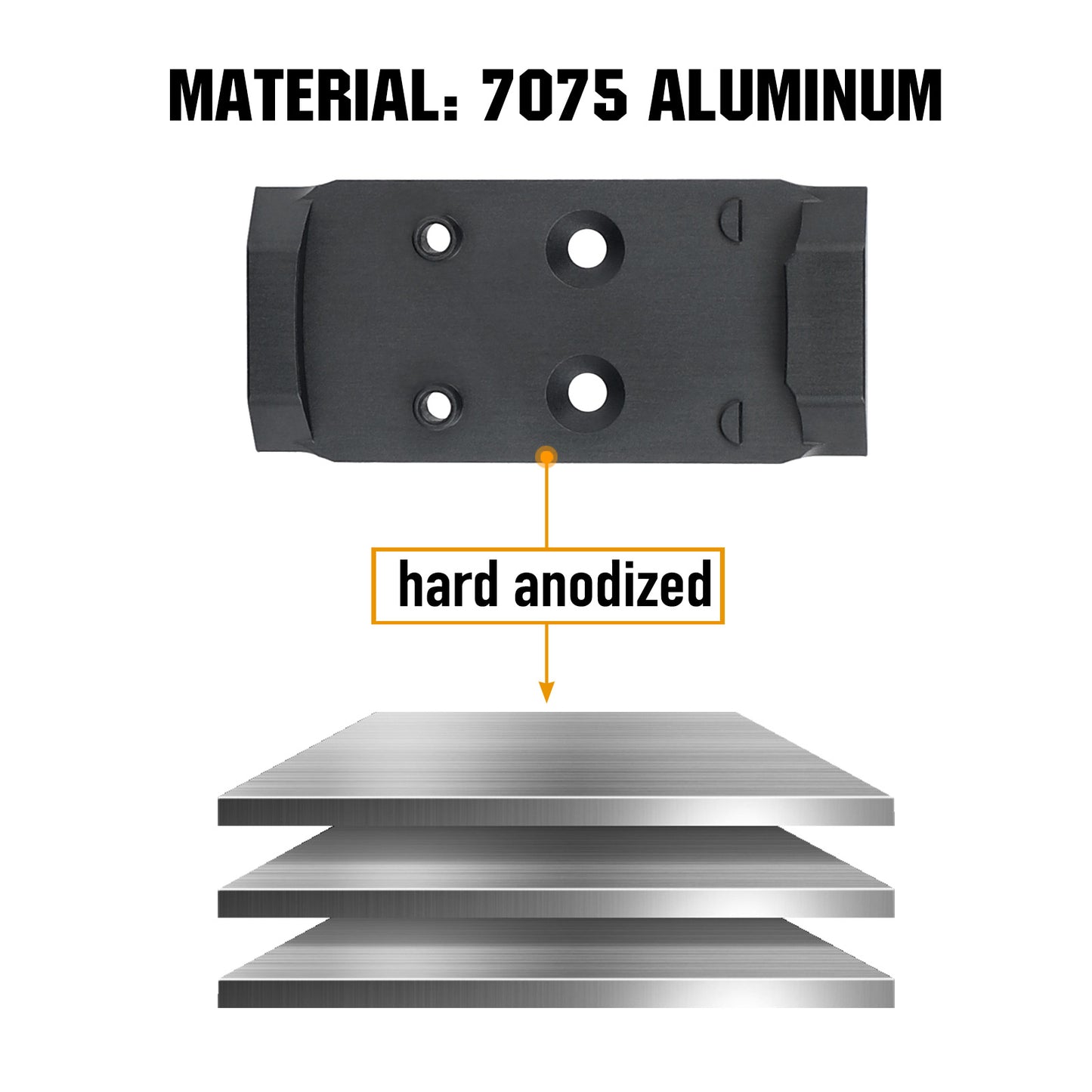 ohhunt® RMSc Footprint Red Dot Adapter Plate for CZ P-10 Compatible with Holosun 407K/507K/EPS