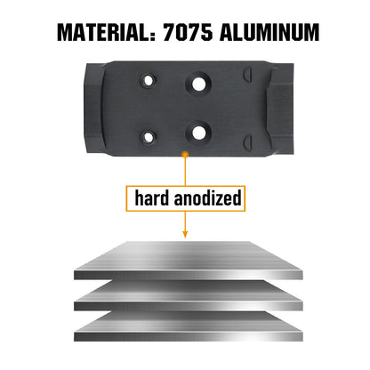 ohhunt® RMSc Footprint Red Dot Adapter Plate for CZ P-10 Compatible with Holosun 407K/507K/EPS